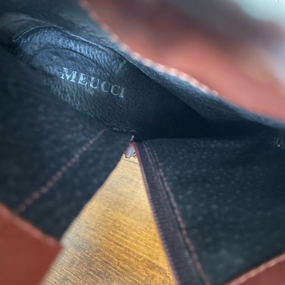 Sesto Meucci Womens Leather Strappy Almond Toe Mid-Calf Boots Brown Size 7 1/2 - Picture 6 of 9